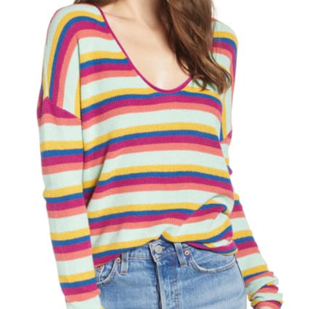 3/$25🛍️ BP. Stripe Thermal Stitch Sweater